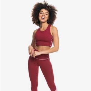 Golden Hours - Medium Support Sports Bra for Women in Tibetan Red